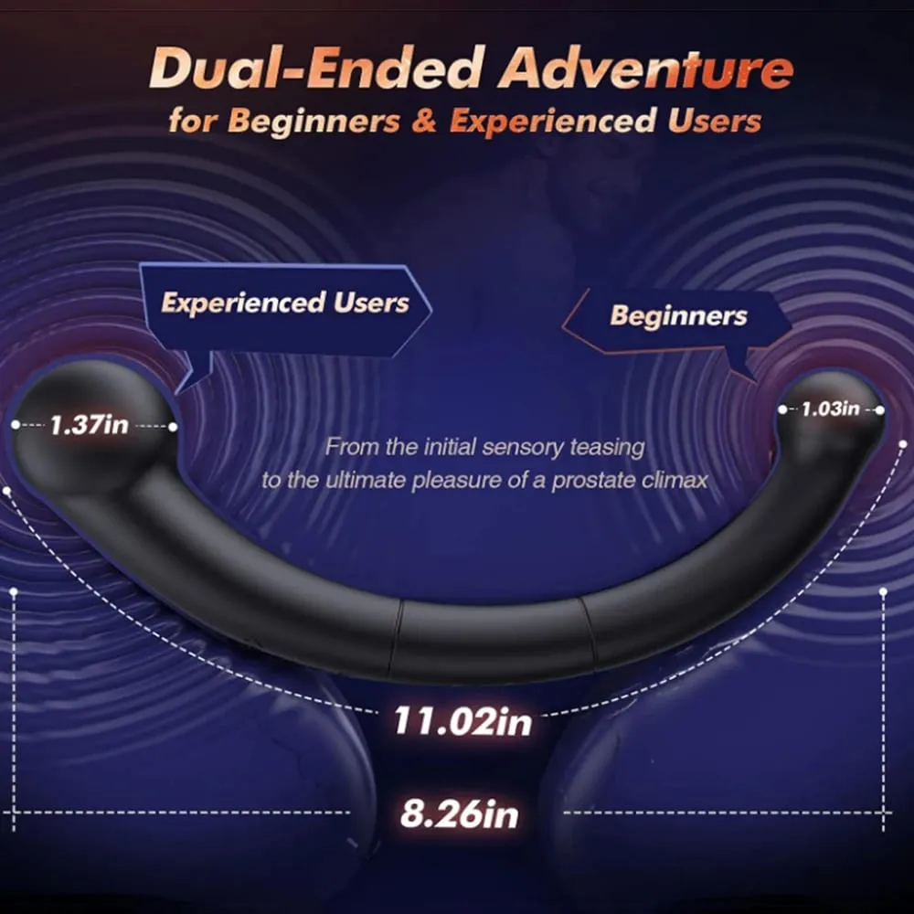 Double Ended Vibrating Prostate Massager 10 Vibrating Modes G Spot Stimulator Vaginal Stimulator Sex Toy for Women Men Couples — image 4