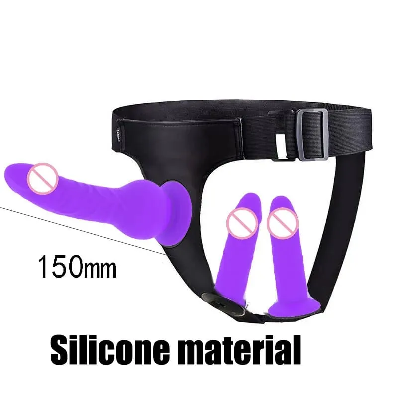 Adjustable Silicone Strap On Dildo Harness Long Slim Pegging Dildo Panties for Women Men Couples Soft Flexible Strap-on Sex To — image 4