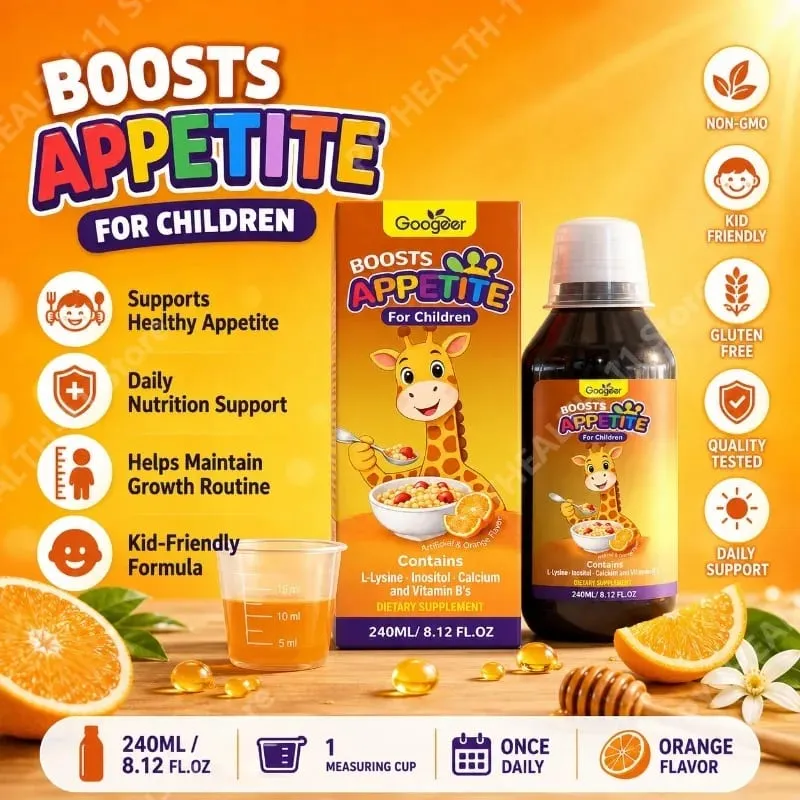 Googeer Children’s Appetite Support Liquid with L-Lysine Inositol Calcium and B Vitamins Daily Nutritional Support 240 ML — image 2