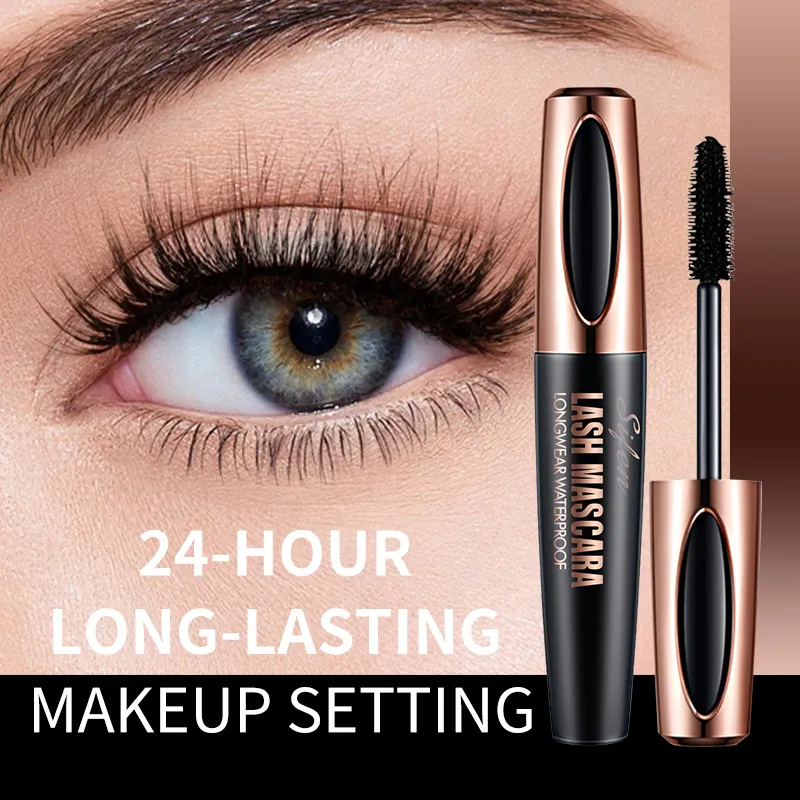 Waterproof Mascara Black Long Lasting Curling Thick Lengthening Eyelash Extension Smudge-proof Eye Makeup Cosmetics