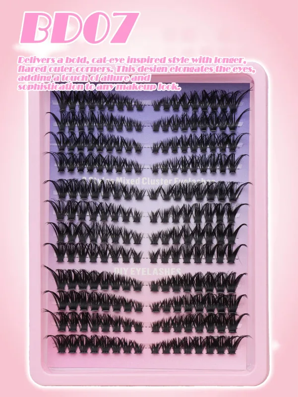 6 sizes of clustered eyelashes multiple combinations and styles to easily create exquisite eye makeup a must-have for beauty — image 6