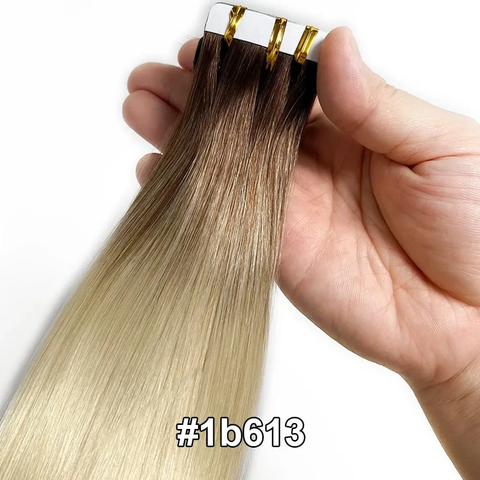 Double Drawn European Wholesale Tape in Extensions Invisible Cuticle Aligned Remy Tape in Hair Extensions 100% Human Hair — image 18