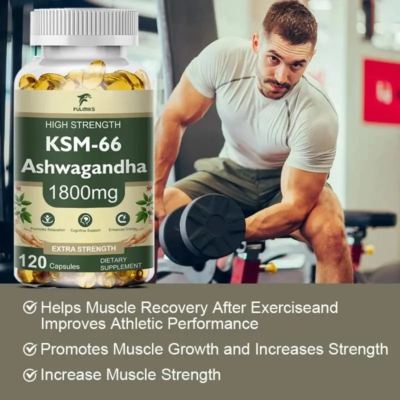 Buy 2 Get 2 Free! High-Potency KSM-66 Capsules 2100mg Supports Energy Focus & Physical Performance Pure Root Extract — image 4