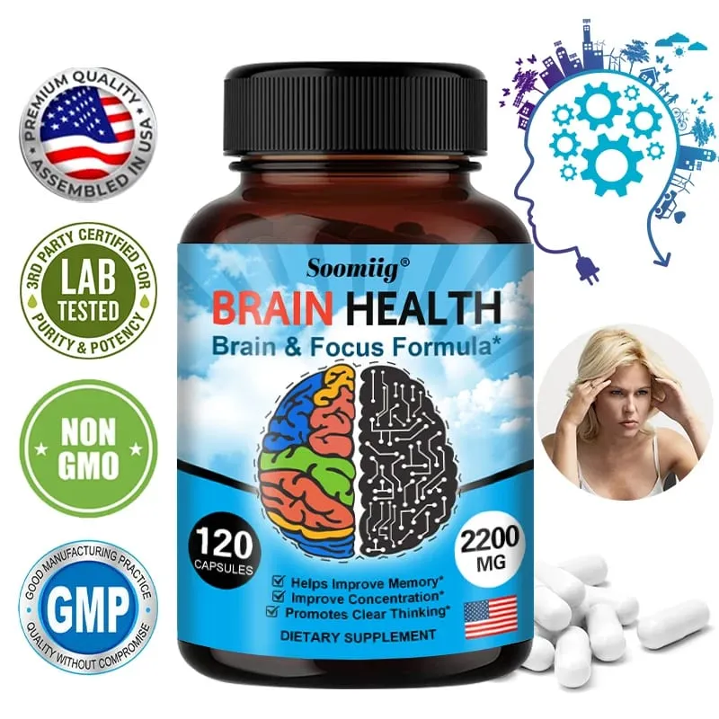 Ginkgo Biloba Capsules 1200mg Υποστηρίζει τη Μνήμη Εγκεφαλική Λειτουργία και Ψυχική Εγρήγορση Συμπλήρωμα Υγείας Εγκεφάλου 30/60/120 Capsuels — image 1