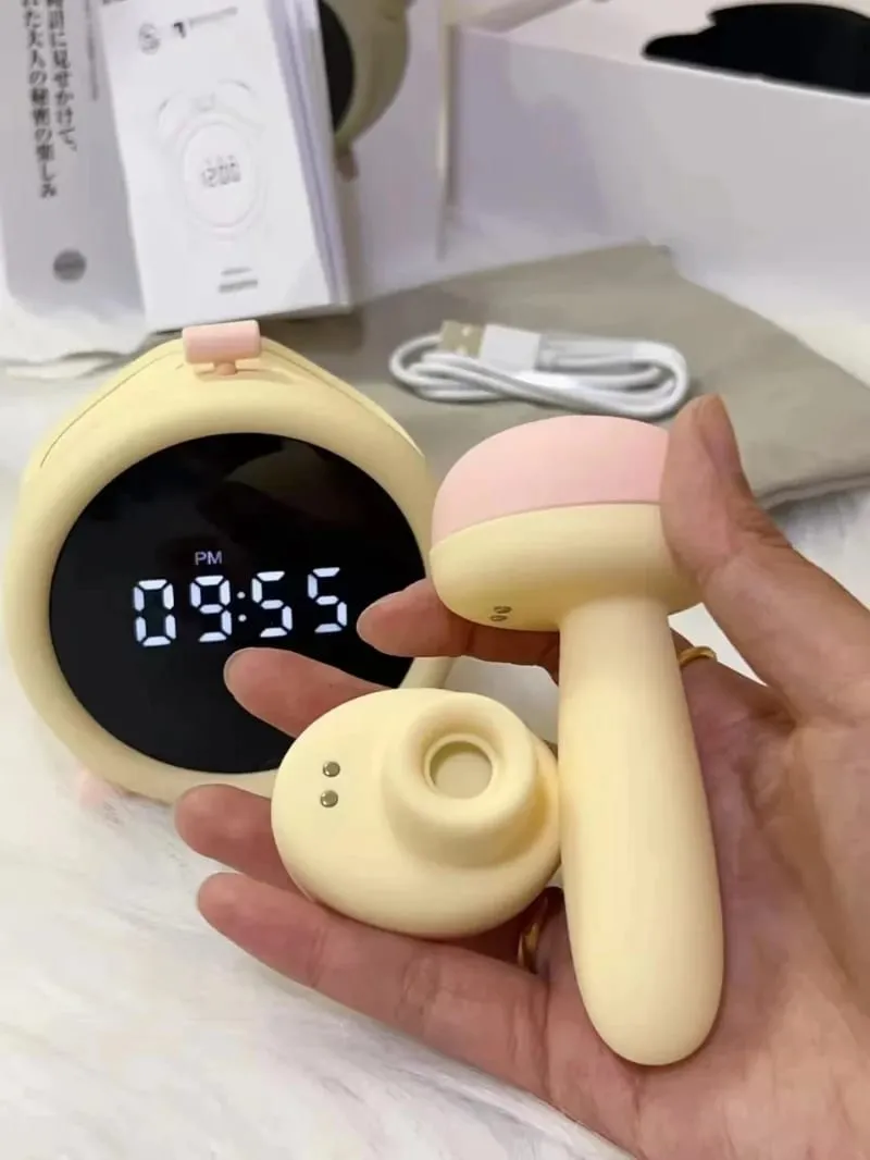 2025 New Female Alarm Clock Sex Toy Concealed and Detachable Suction Vibrator APP Remote Control Vibrator — image 4