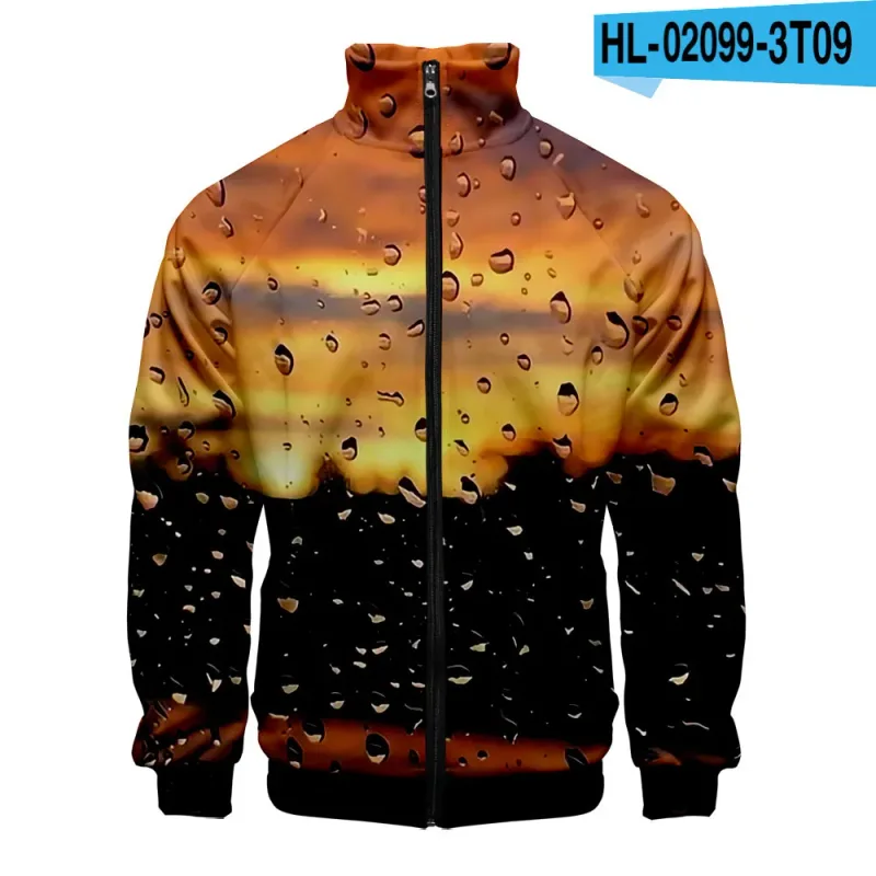 Harajuku Popular Rain 3D Print Zipper Raglan Jacket Windbreaker Boys/Girls Comfortable Stand Collar Jackets Coats — image 35