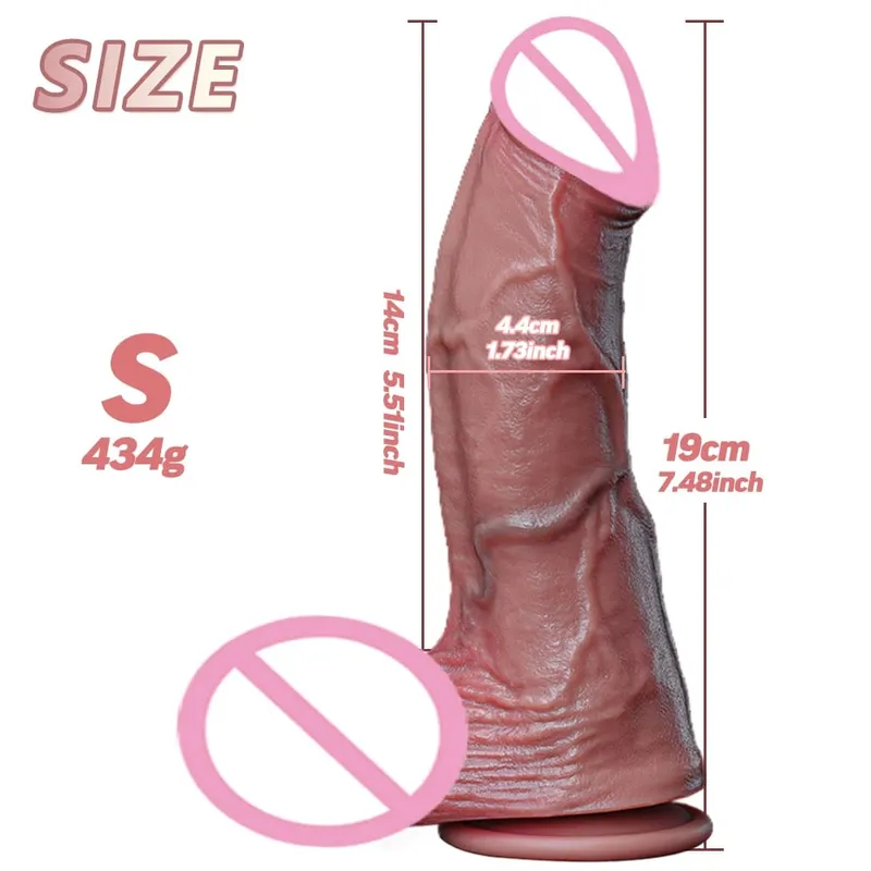 Gros gode réaliste doux XXL, porno énorme et épais, faux pénis, Double bite en Silicone, femme et homme, Masturbation, ventouse, jouets sexuels anaux — image 10