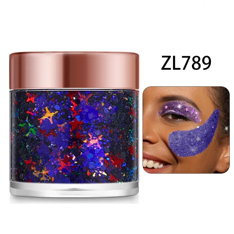 Chameleon Glitter Gel Sequins for Eye & Body Hair Makeup Bright Pearl Sequins Shimmer Face Shiny Decorations DIY Art & Parties