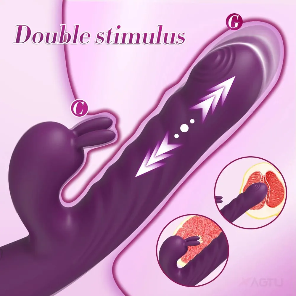 Thrusting Rabbit Vibrator for Women Go and Come G-Spot Dildo Vibrator Clitoris Stimulator Female Masturbation Sex Toy for Women — image 4