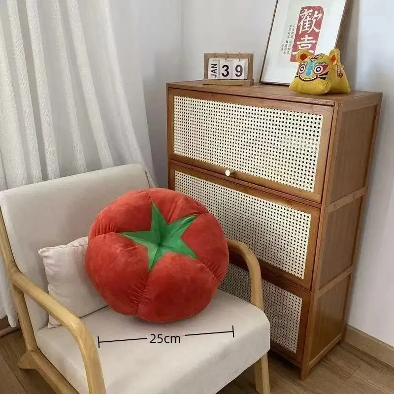 Hot Sale Soft Plush Mushroom Tomato Persimmon Shaped Floor Cushions Thick Filling Perfect For Living Room Bedroom Home Decor