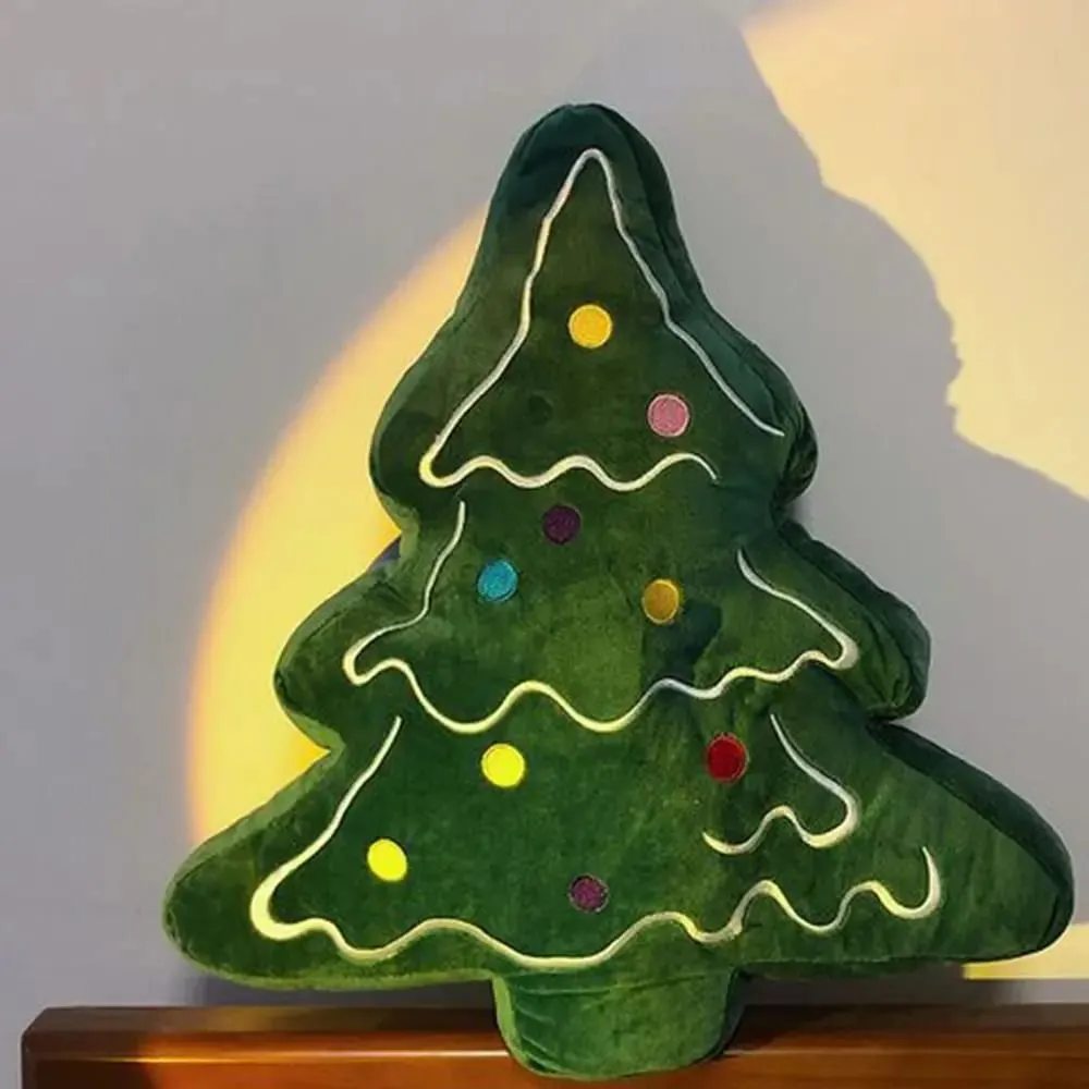 Malambot na Christmas Tree Sofa Cushion Kumportable sa Balat na Palamuti sa Araw ng Pasko Dekorasyon na Pillow Mga Ornament na Hugis 3D — image 8