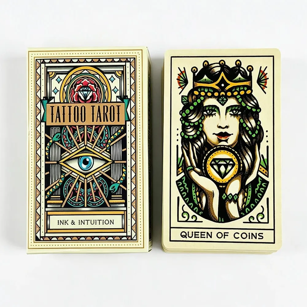 The Tattoo Tarot Cards A 78 Deck Oracle English Visions Divination Edition Borad Playing Games Great For Beginners Party Games — image 1