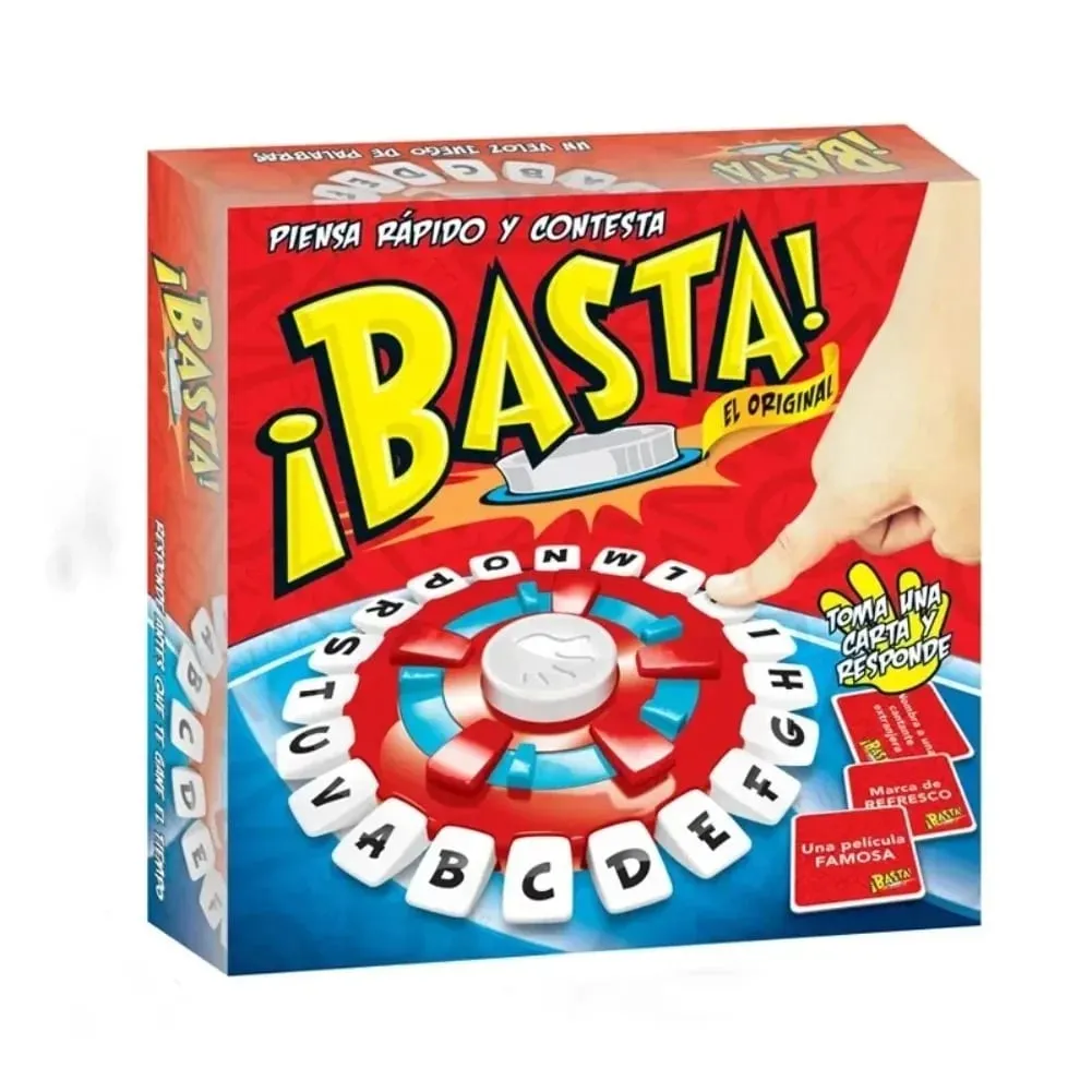 New Model Basta Spanish Word Game Interactive Letter Pressing Board Game for Family Fun and Learning Activities
