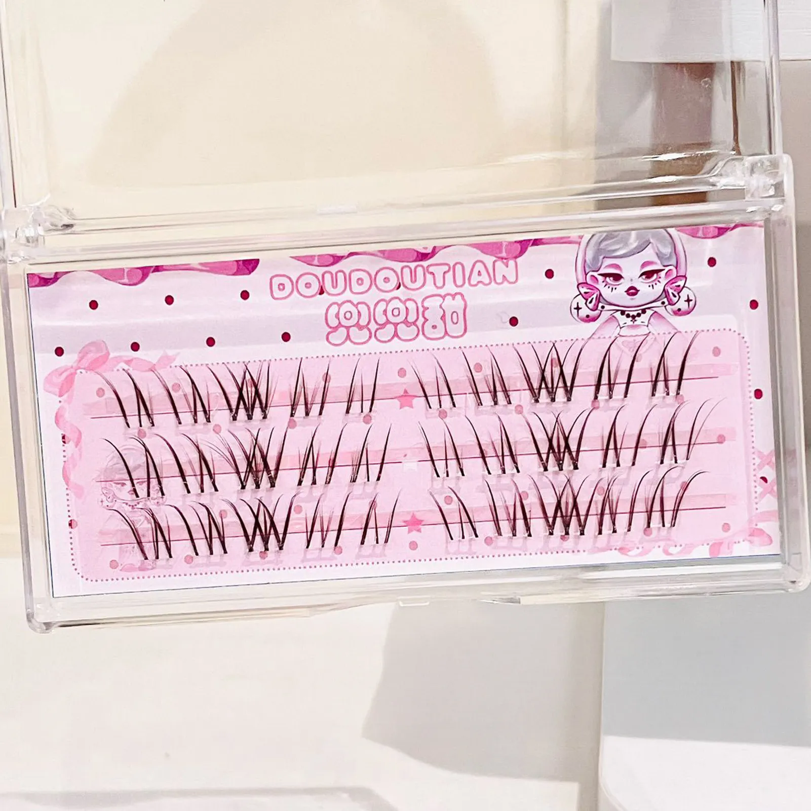 3/10 Rows Sweet Brown Wispy False Eyelashes Natural Airy Manga Style Eyelash Extension For Beginners 7-12mm Perfect Eye Makeup