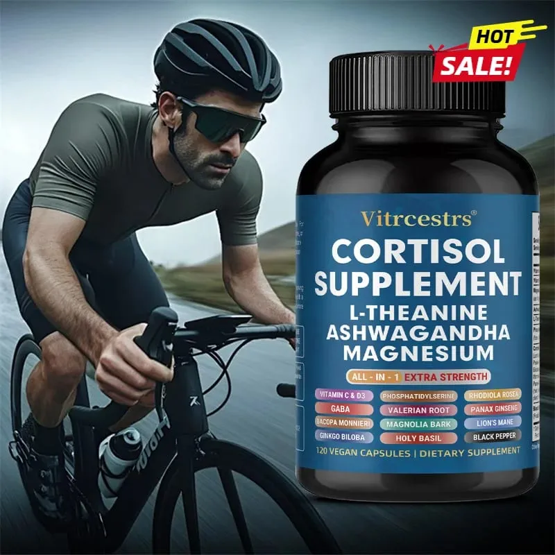 Cortisol Complex Capsules with Ashwagandha L-Theanine & Magnesium Stabilize Mood Supports Relaxation Calm & Daily Wellness — image 1