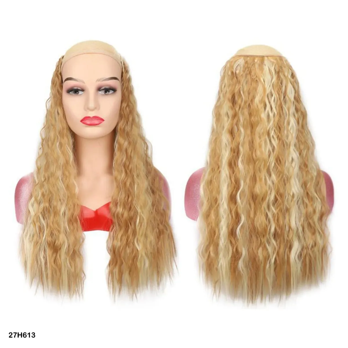 Synthetic Curly Hair Extensions Clip in One Piece 4Clips Deep Wave Long Hairpieces for Women Daily Use Party Hair Accessory — image 16