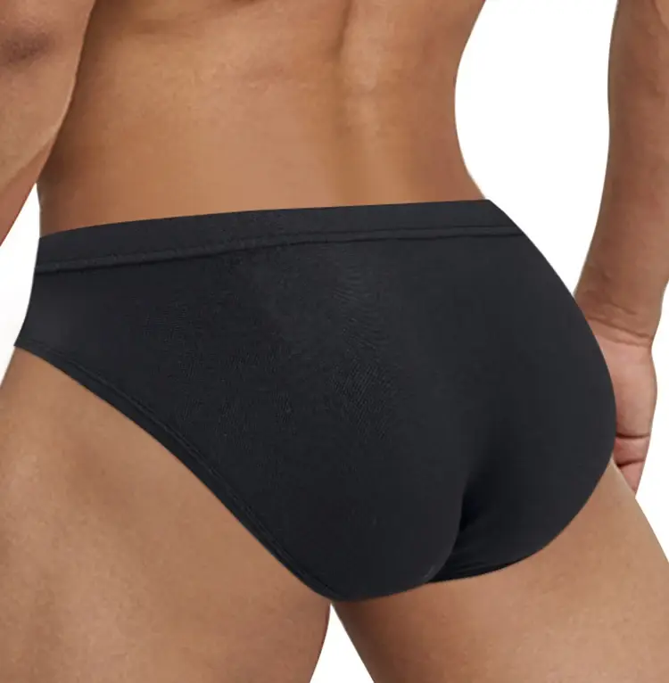 Men's Soft Solid Bikini Briefs, Elastic Wide Waistband 3D Support Pouch, Skin-Friendly Breathable Daily Casual Underwear — image 20