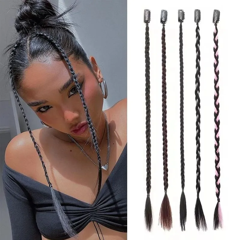 1pcs Synthetic Braid Wig With Strong BB Clip Lightweight Box Braid Ponytail Hair Piece for Women for Party Daily — image 2