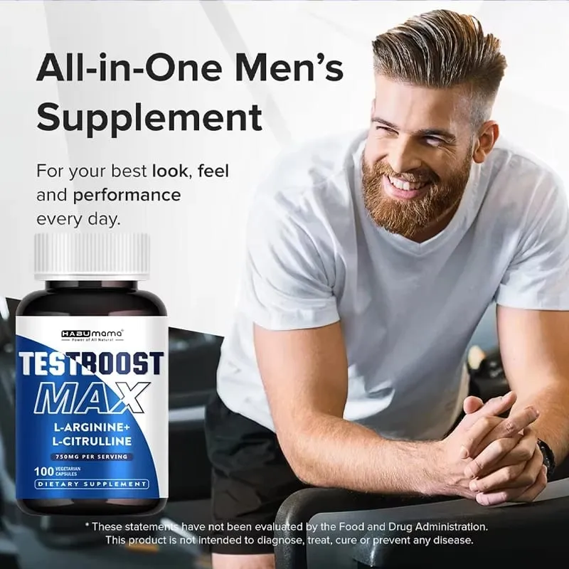 Arginine Pillen Mannelijke Verbetering Supplement Spierbouwer Libido Verbetering Uithoudingsvermogen 100% Pure Niet-GMo — image 1