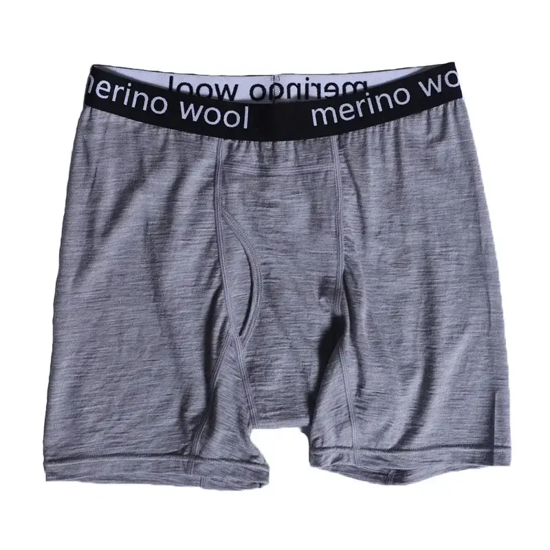 100% Merino Wool Mens Lightweight Boxer Brief Merino Wool Underwear Soft Moisture Wicking Breathable Sports Hiking Underpants