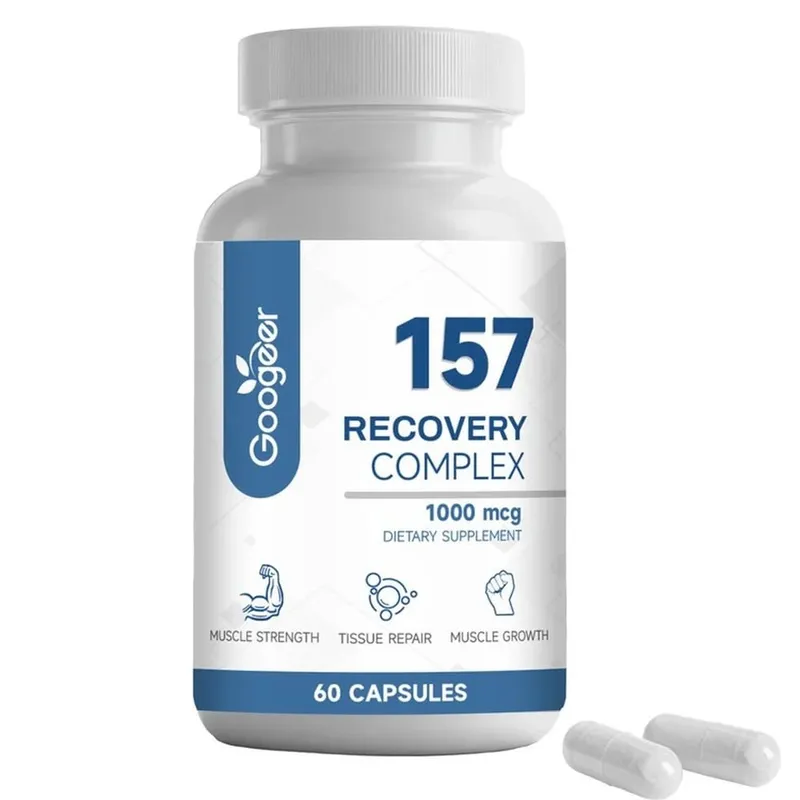 157 Recovery Complex Capsules with L-Valine and L-Glutamine for Recovery Support Muscle Growth Amino Blend 1000 Mcg 60 Capsules — image 9