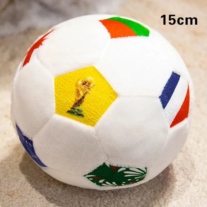 15/20/25cm Lovely Football Plush Dolls Kawaii Ball with Colorful National Flag Stuffed Soft Pillow Soccer Plushie Toy — image 12