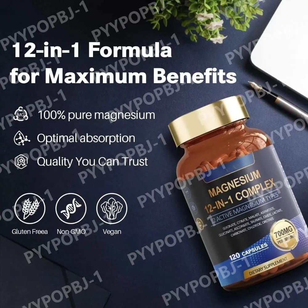 700 mg Magnesiumkomplex12-in-1-Magnesiumpräparat mit Glycinat, Citrat, Malatoxid, Taurat, Aspartat, Orotat, Magnesium — image 6