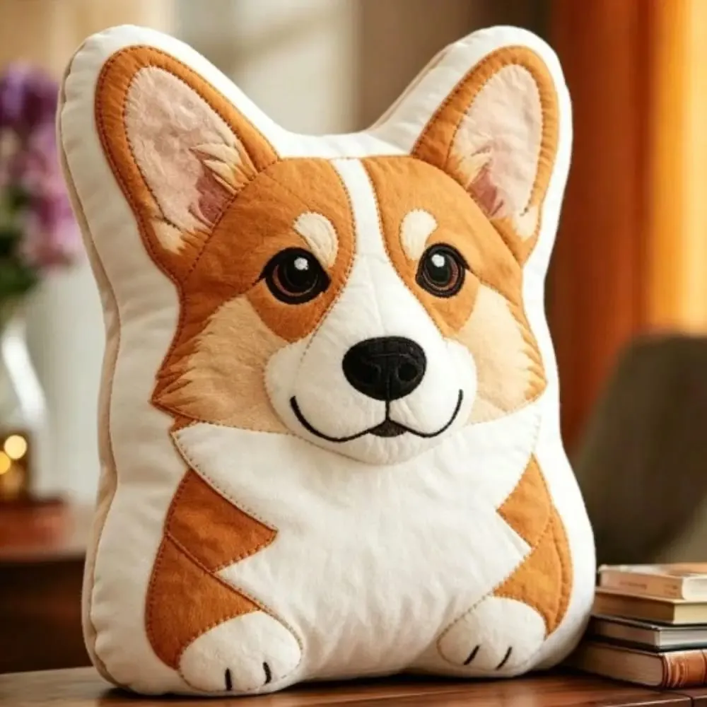 Dog Shaped Pillow Animal Throw Pillow Decorative Animal Pillow PP Cotton Filling Shiba Dog Cushion Contoured Shape — image 5