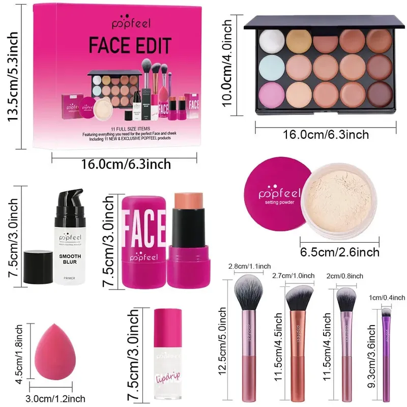 Valentinstag- und Feiertags-Make-up-Geschenkset – 11-teiliges All-in-One-Make-up-Set für Mädchen und Frauen mit Concealer — image 5