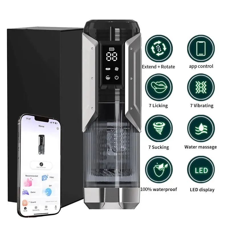 Automatic Masturbator Stroker Adult Toys with 7 Thrusting Rotating 7 Licking Vibrating Modes Hands-Free Sex Machine Pocket Pussy — image 10