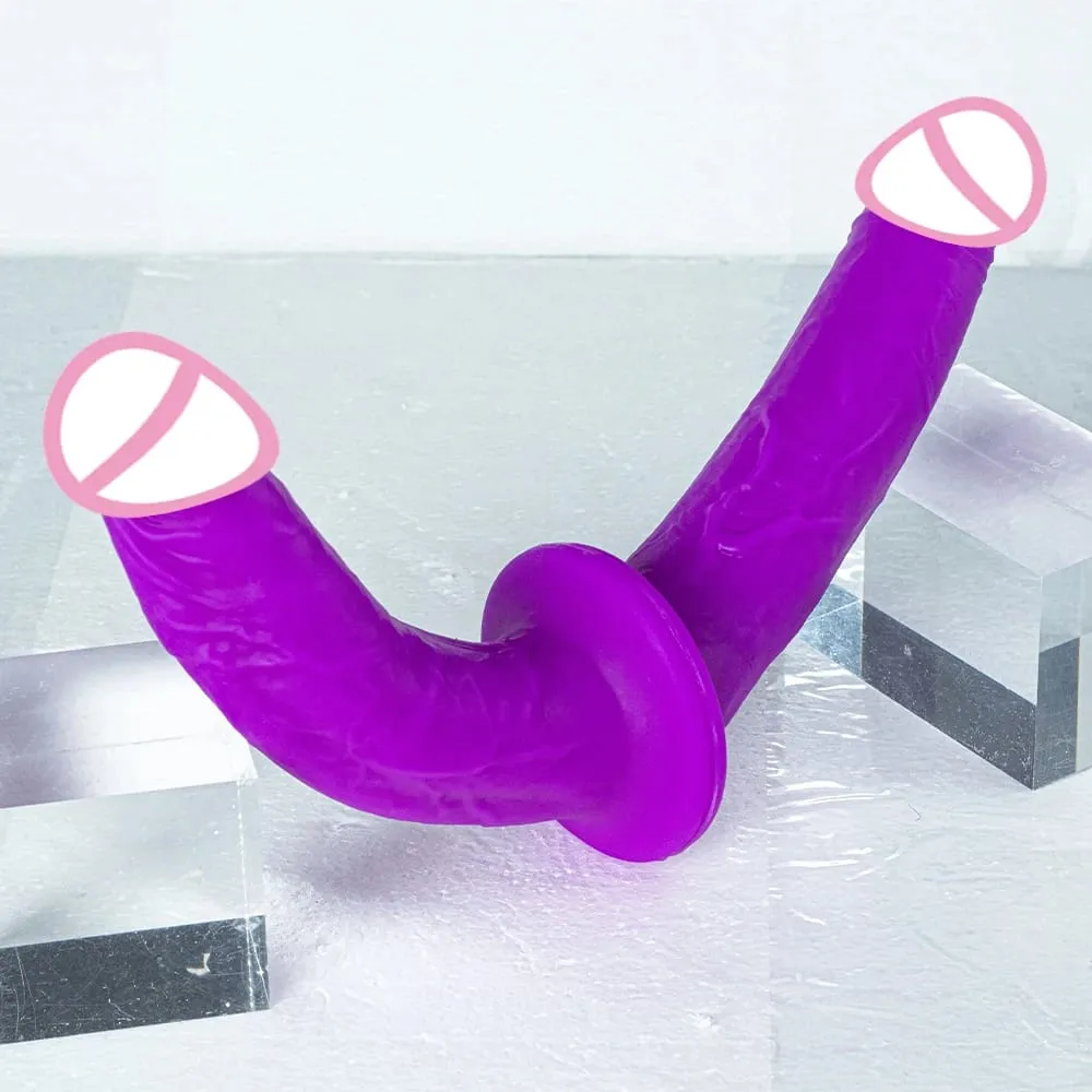Realistic Dildo Double Headed Long Penis Double Penetration G Spot Vagina Anal Dick Designed For Lesbian Women Adult Sex Toys — image 4