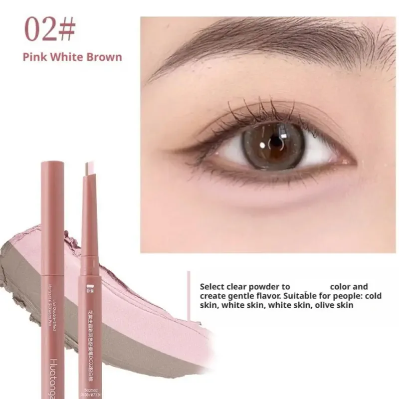 2 in 1 Double-headed Eye Bag Pen Brightens Shadows Waterproof Anti-smudge Long-lasting 3D Eye Bag Brightening Natural Eye Makeup