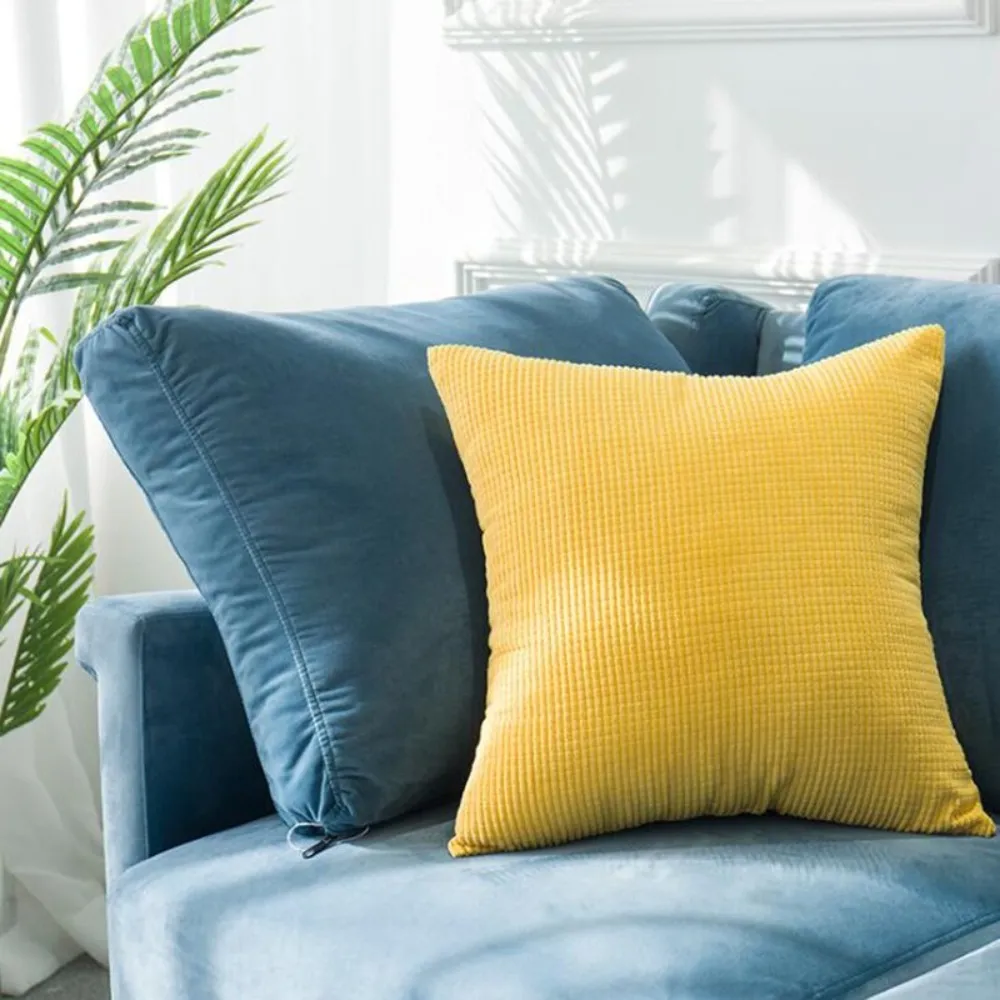 Solid Luxury Square Cushion Cover 30x50/40x40/45x45/50x50cm Soft Decorative Throw Pillow Case for Sofa Car Home — image 4