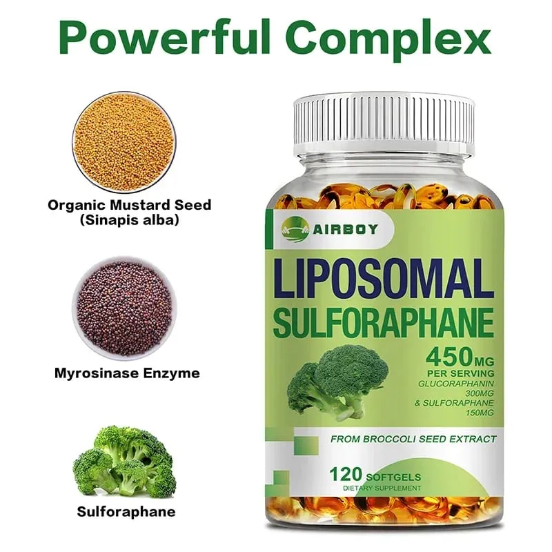 Sulforafano liposomal 450 mg - Suplemento antioxidante para el corazón que estimula la inmunidad — image 3