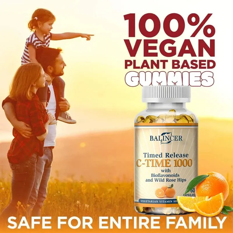 Vitamin C Capsules 1000mg Antioxidant Support Immune Wellness Collagen Synthesis Skin & Bone Joint Health 30/60/120 Capsules — image 5