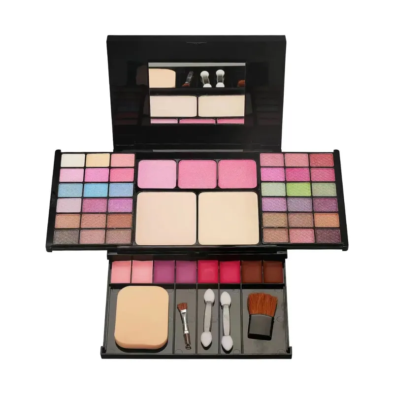 Set Hadiah Solek untuk Wanita Kit Penuh Semua dalam Satu Solekan Serbuk Kening Gincu Lip Gloss Berus Shimmer Glitter Eyeshadow Palet — image 2
