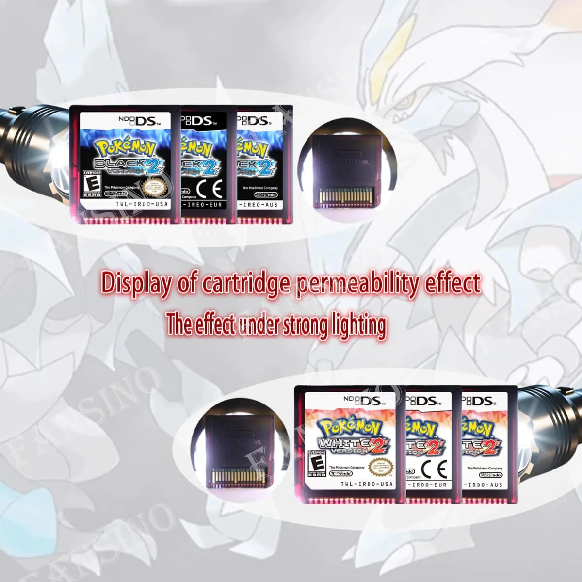 (USA EUR AUS) Pokemon Black White 1/2 Version High Quality Authentic 1:1 Replica DS Video Game Cartridge For DS 2DS 3DS Console — image 3