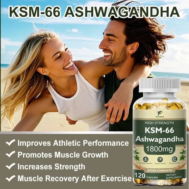 Buy 2 Get 2 Free! High-Potency KSM-66 Capsules 2100mg Supports Energy Focus & Physical Performance Pure Root Extract — image 5