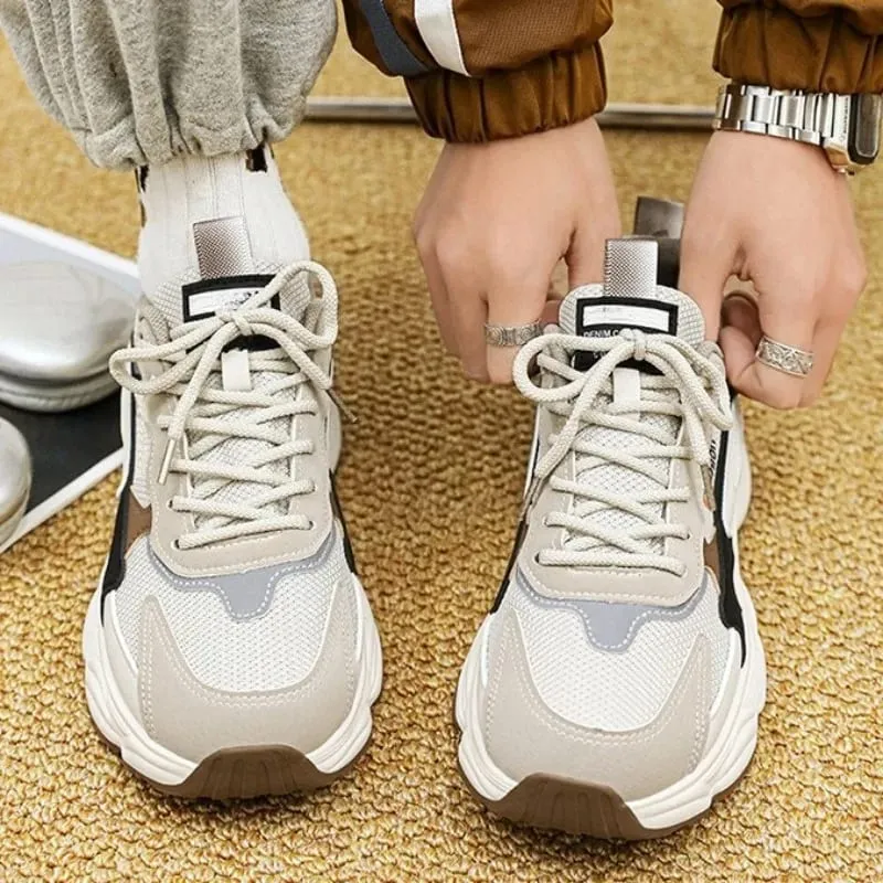 Low-Top Casual Shoes for Men Slip-Resistant Wear-Resistant Comfortable Mesh Breathable Chunky Retro Sneakers — image 6