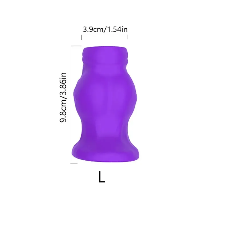 Soft Silicone Hollow Anal Plug Tunnel Butt Plug Daily Wear Flared Base Enema Dilator Anal Trainer Sex Toy for Men Women S/M/L