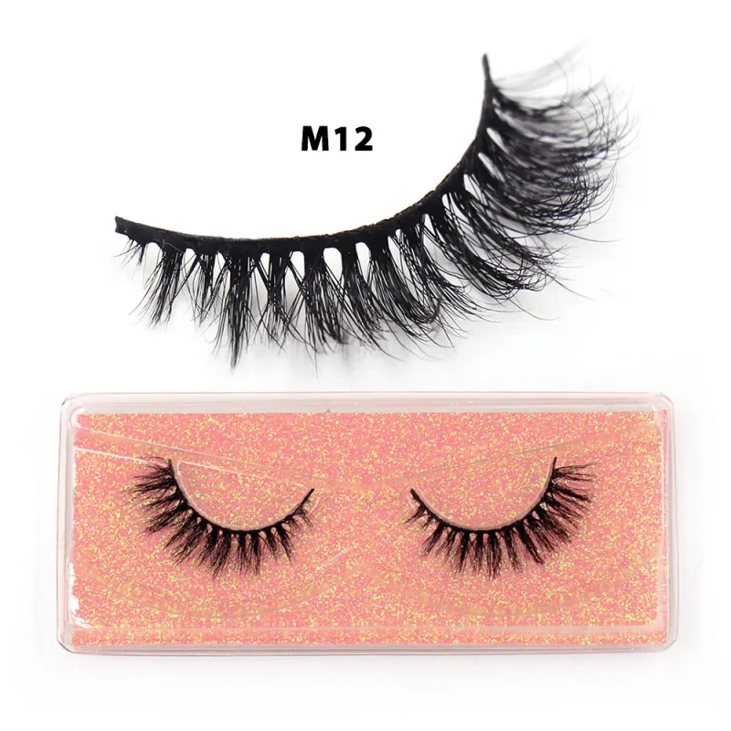 Short Natural 3D Mink Lashes Fluffy Wispy Fake Eyelashes Crisscross False Lashes Eyelash Extension Makeup — image 18
