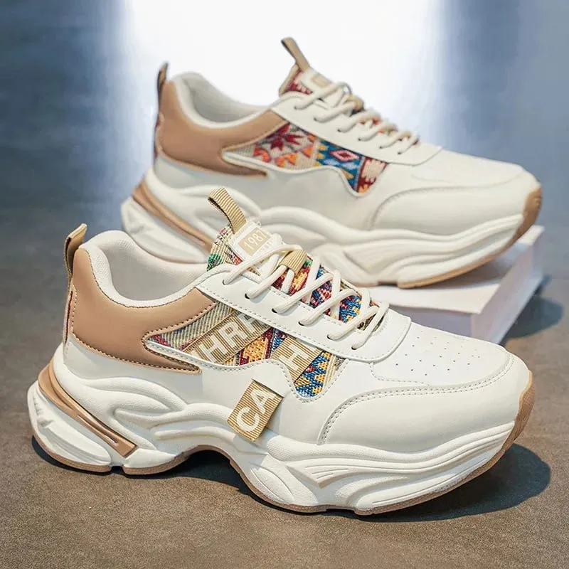 2026 Men Korean High Top Sneakers Spring Breathable Anti Slip Platform Running Shoes Outdoor Wear-resistant Running Sports Shoes — image 3