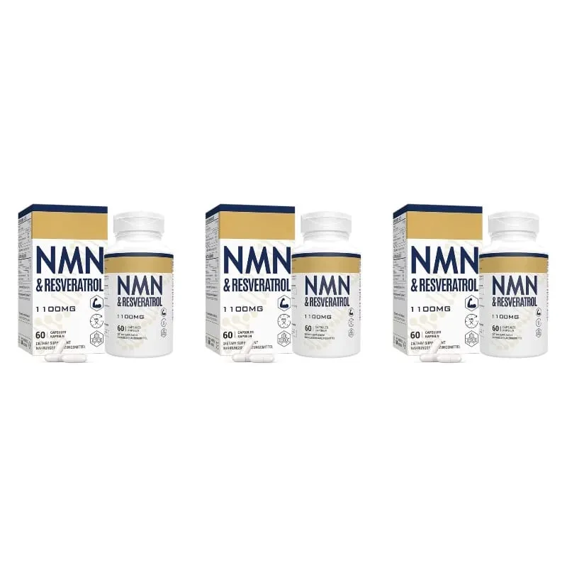 NMN & Resveratrol Capsules Antioxidant Complex Supplement with Black Pepper Extract 1100mg 60 Capsules — image 9