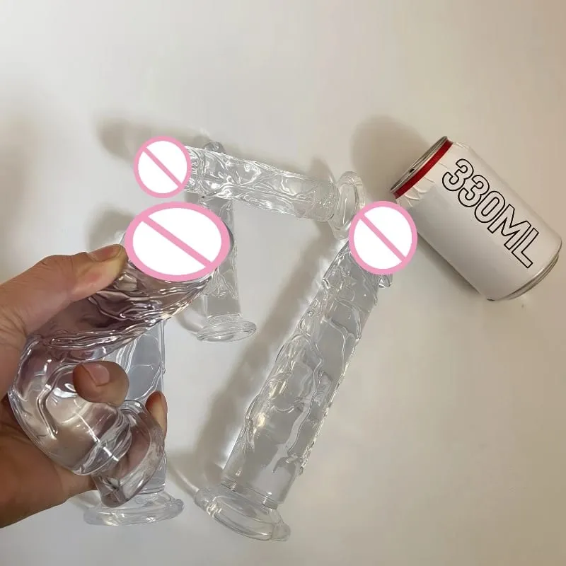 Women Realistic Anal Butt Plug Transparent Dildo Suction Cup Big Dick Soft Masturbators G Spot Big Penis Adult Sex Product 18+ — image 6