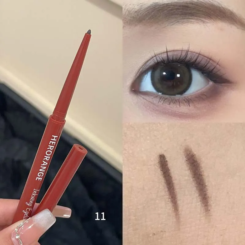 Herorange Glitter Eyeliner Pencil Ultra Fine Tip Smooth Color Enlarge Eyes Daily Light Makeup — image 2