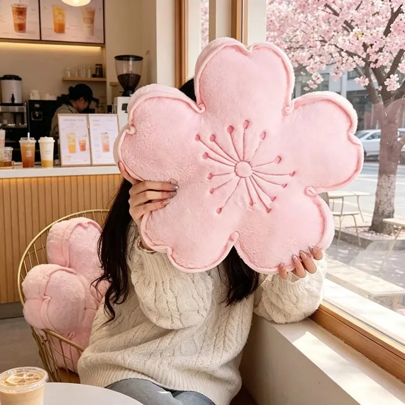 Cherry Blossom Plush Pillow Flower Stuffed Cushion Squishy Sofa Cushion Home Decor Toy Afternoon Nap Pillow Birthday Gifts — image 2