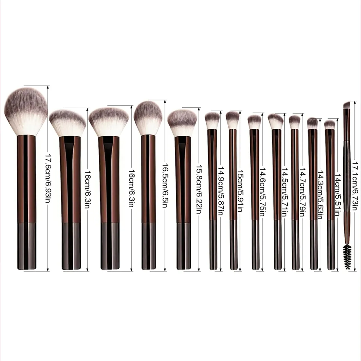 13PCS Makeup Brush Set Foundation Concealer Powder Eyeshadow Blush Brush Kabuki Blending Cosmetic Beauty Tool for Face — image 3