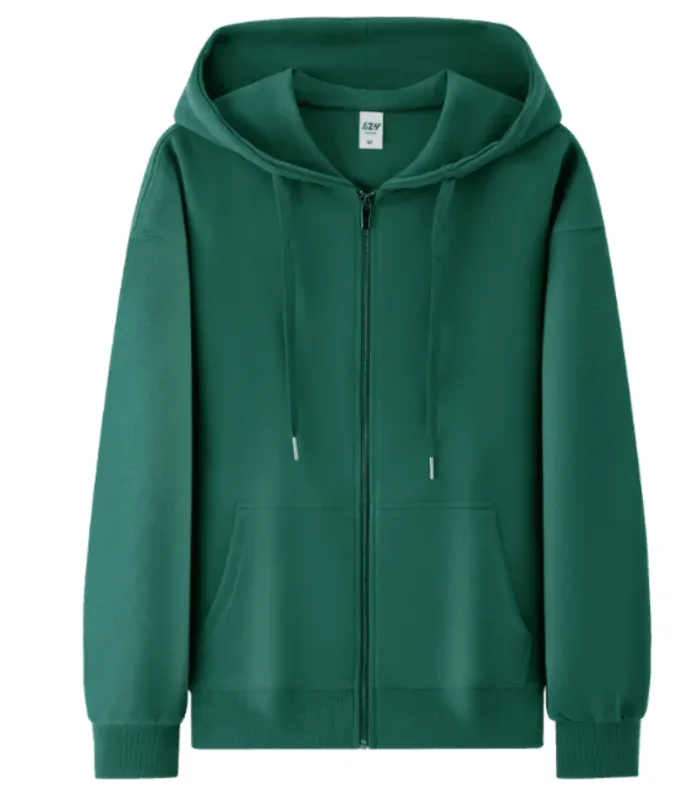 Hoodie Fesyen, Hoodie, Jaket Zip Tersuai, Cardigan, Logo Bercetak, Logo Bersulam, Pakaian Kapas Tulen Lelaki dan Wanita
