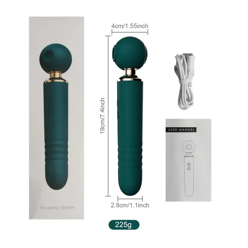 Magic Av Wand Massager Dildo Masturbatore Clitoride Stimolazione del capezzolo Giocattoli del sesso in silicone Vibratore Donne Stimolatori vaginali del punto G — image 8