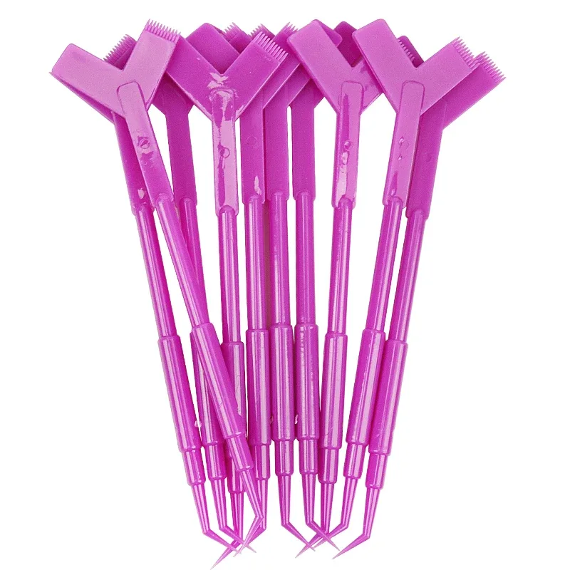 10 ks opakovaně použitelných plastových tyčinek na řasy prodlužování řas Tvar Y Hřeben Lifting Lash Lifting Curler Aplikátor štětce na make-up — image 13